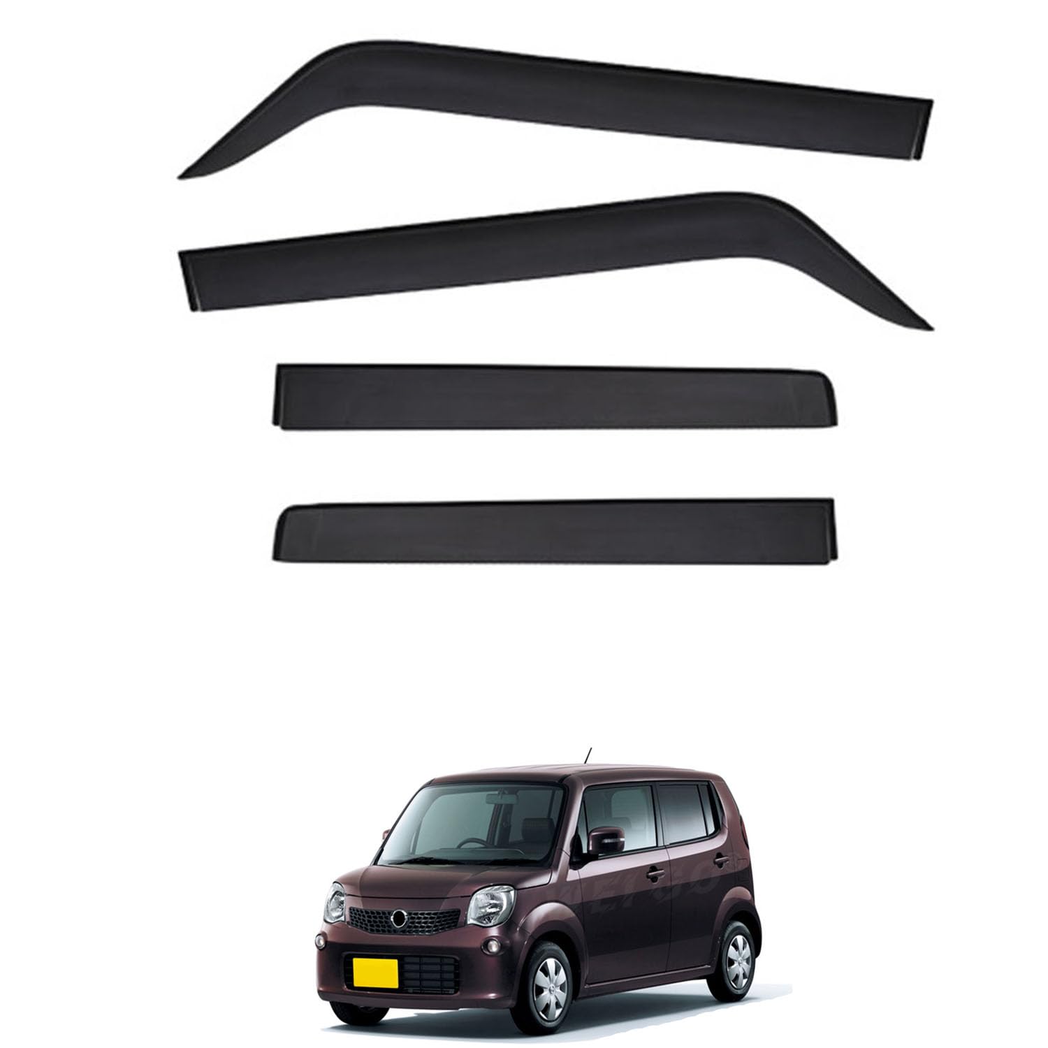 に適用 日産 モコ MG33S 2011-2017 専用 ドアバイザー 車用レインガード 厳選アクリル製 防雨性 風切り音軽減 カスタムカーパーツ サイドバイザーセット 日よけ対策 通年使用 車外装備品 傷防止 簡単装着 視界を遮らない 結露除去 雨天走行|ハッピーラッキーショップ