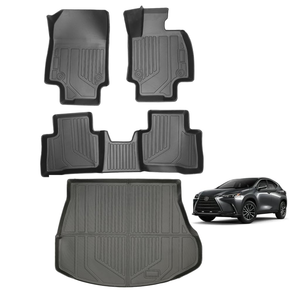 フロアマット レクサス 新型 NX系 対応 カーマット+ラゲッジマット レクサス 新型NX NX250 NX350h NX450h+ R3.11~現行 専用設計トランク|ハッピーラッキーショップ