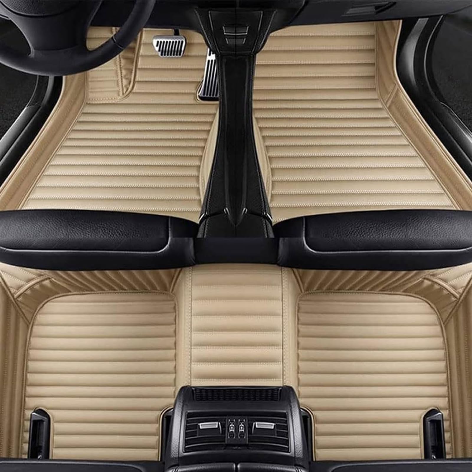 に適用するレクサスGS190系2WD用05年~12年カスタムカーフロアマット、車用レザーライナーカーペットセット、オールウェザー防水滑り止めフルカバー保護フロント?リア列足元用オールシーズン汚れに強い車内インテリアパーソナライズアクセサリー｜ハッピーラッキーショップ