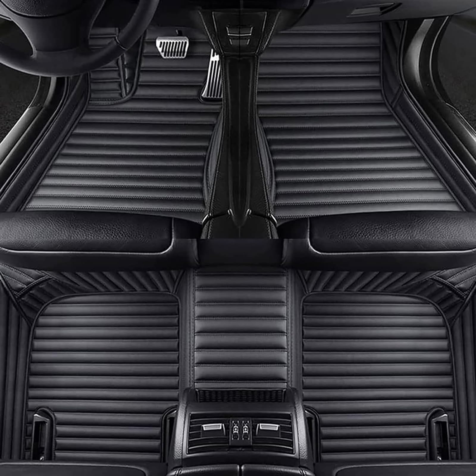に適用レクサスIS30系前期2WD，適合年式:H25.05～R02.102WDカスタムカーフロアマット、車用レザーライナーカーペットセット、オールウェザー防水滑り止めフルカバー保護フロント?リア列足元用オールシーズン汚れに強い車内インテリアパーソナライズアクセサリ｜ハッピーラッキーショップ