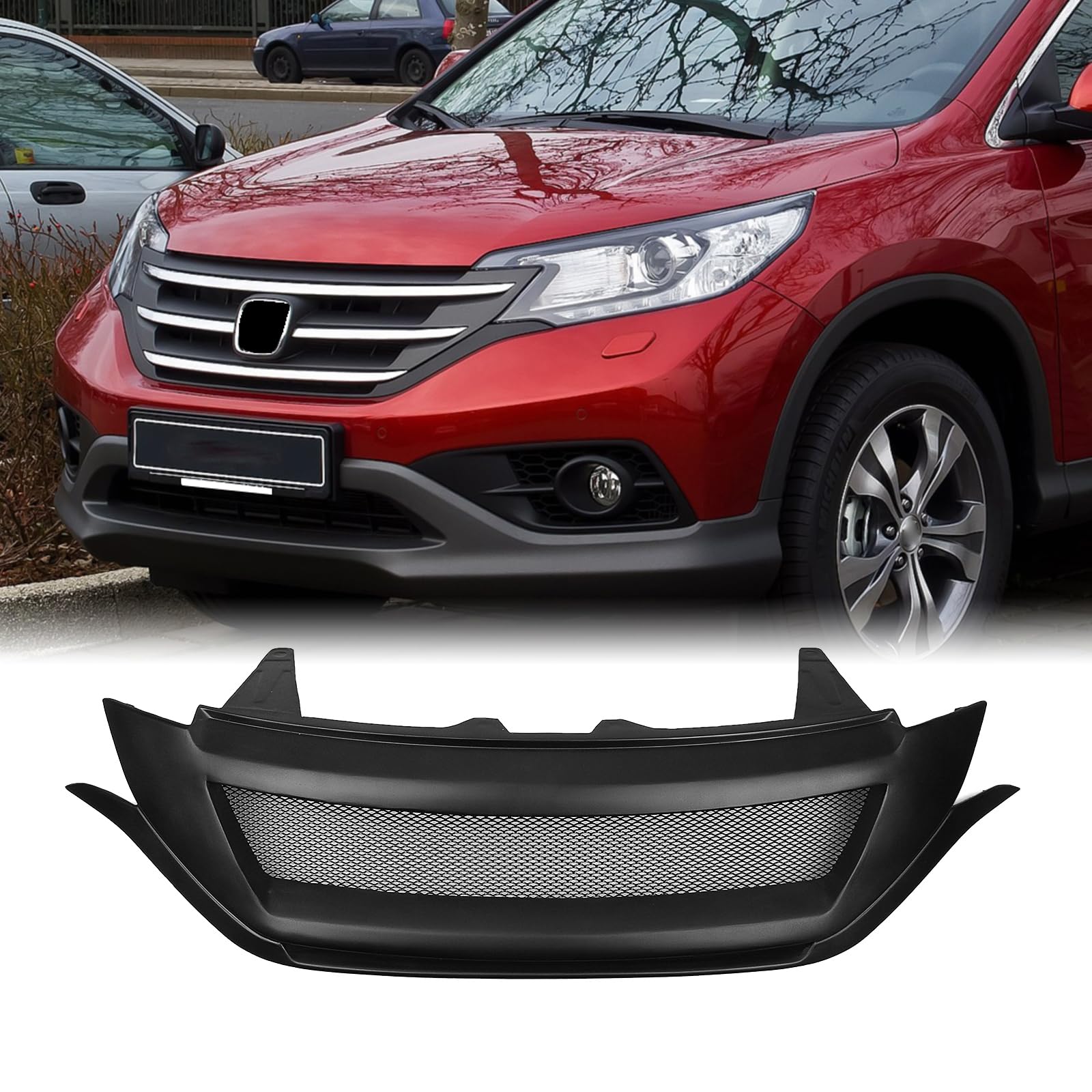 フロントバンパーセンターグリルメッシュグリルキット Honda CRV CR-V 2012-2014用｜ハッピーラッキーショップ