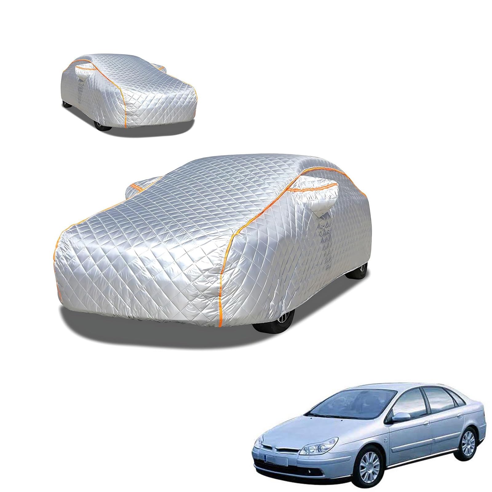 シトロエン C5 X4系 2001年7月～2008年10月 専用 極厚5層構造 車カバー 雹対策 ボディカバー 裏起毛 防水 撥水 防雪 紫外線対策 自動車カバー 凍結防止 黄砂 PM2.5 対策 四季対応 屋外 屋内 傷防止 丈夫 収納袋付き｜ハッピーラッキーショップ