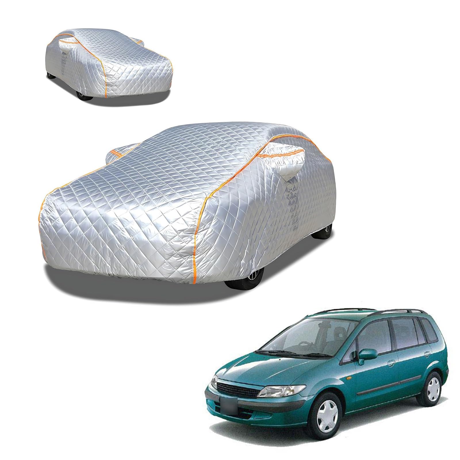フォード イクシオン CP 1999年5月～2001年12月 専用 極厚5層構造 車カバー 雹対策 ボディカバー 裏起毛 防水 撥水 防雪 紫外線対策 自動車カバー 凍結防止 黄砂 PM2.5 対策 四季対応 屋外 屋内 傷防止 丈夫 収納袋付き｜ハッピーラッキーショップ