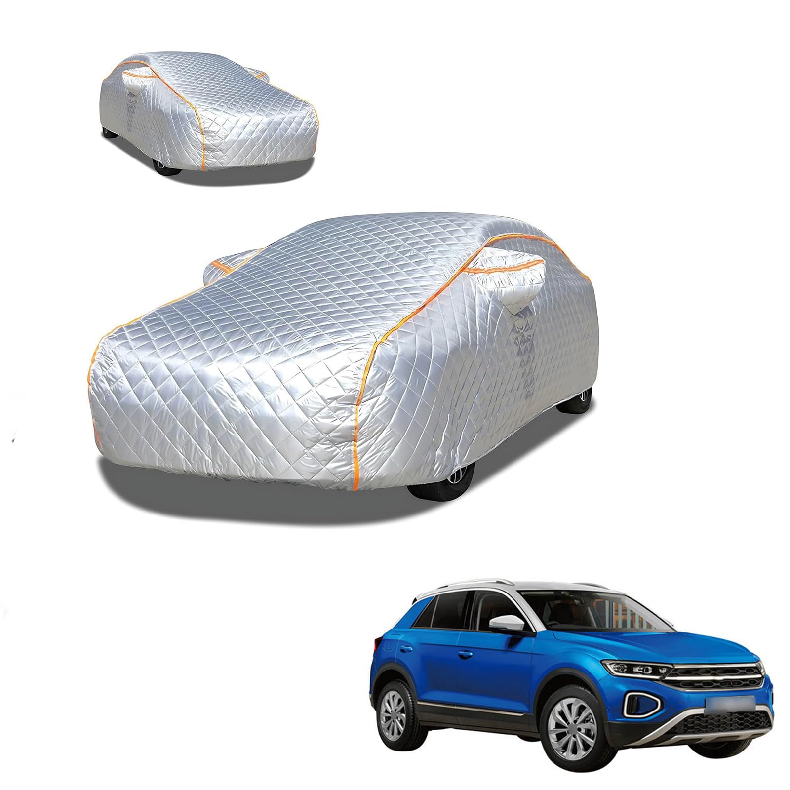 フォルクスワーゲン T-Roc A1系 2020年7月?現行 専用 極厚5層構造 車カバー 雹対策 ボディカバー 裏起毛 防水 撥水 防雪 紫外線対策 自動車カバー 凍結防止 黄砂 PM2.5 対策 四季対応 屋外 屋内 傷防止 丈夫 収納袋付き｜ハッピーラッキーショップ
