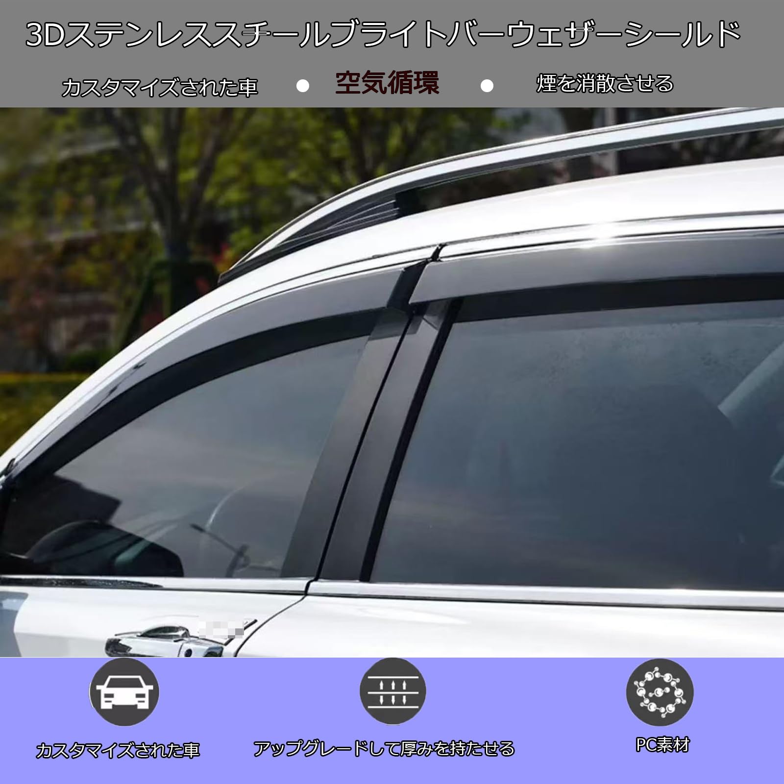 に適用 ホンダ?CR-V 5代目 RW系 RT系 車用サイドバイザー カーパーツ サイドバイザー ドアバイザー 車種専用設計 車用 サイドバイザー スモーク 雨よけ カーレインシールドセット サンバイザー 社外品 【4枚 】|ハッピーラッキーショップ