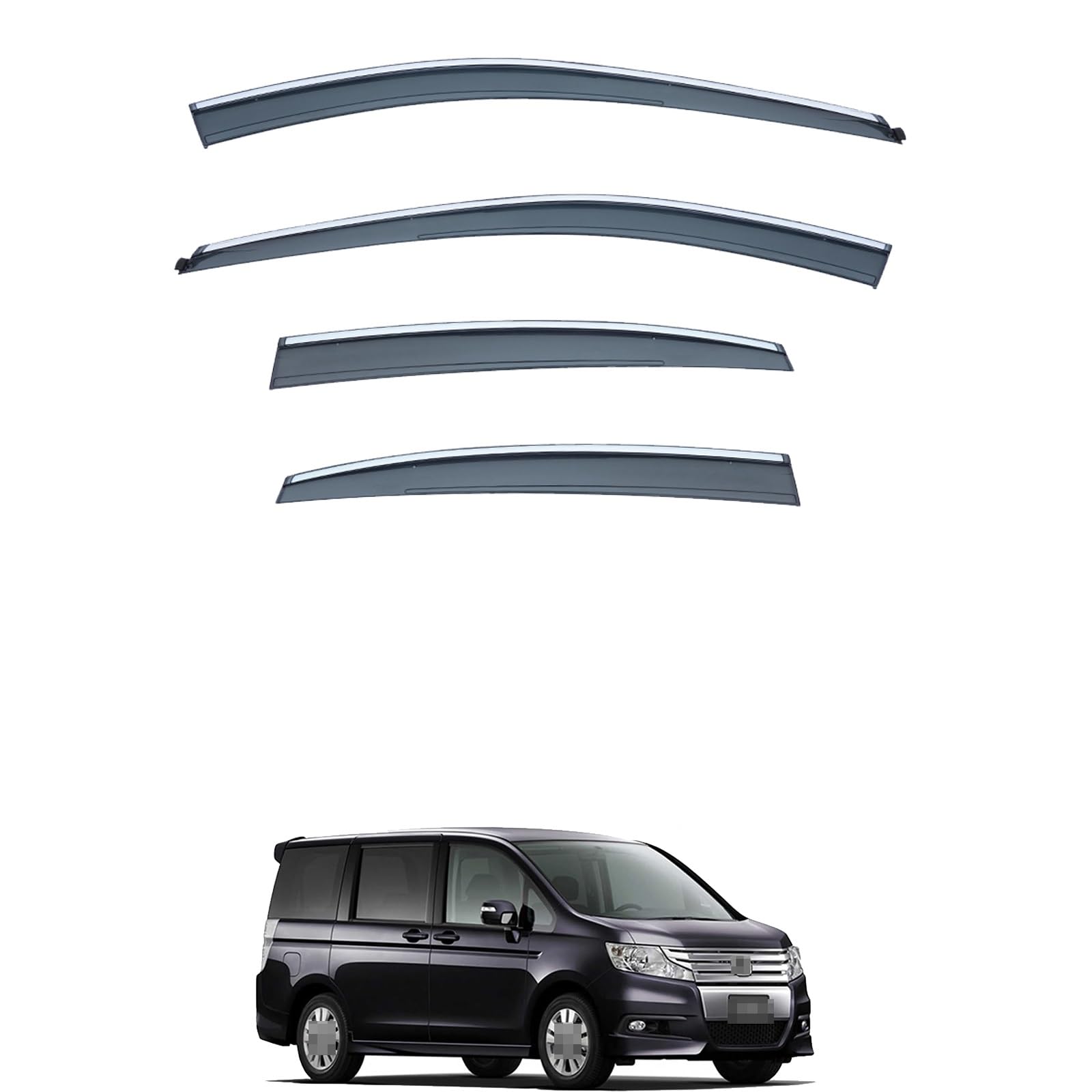 に適用 ホンダステップワゴンStepwgn G4 2009年10月 ~ 2015年3月 車用サイドバイザー 専用 ドアバイザー ドア サイド ウインドウ バイザー サイドバイザー 車種専用設計 カーレインシールド トリムカバー 雨除け 換気 ドアバイザー 半透明 社外品 【4枚 】|ハッピーラッキーショップ