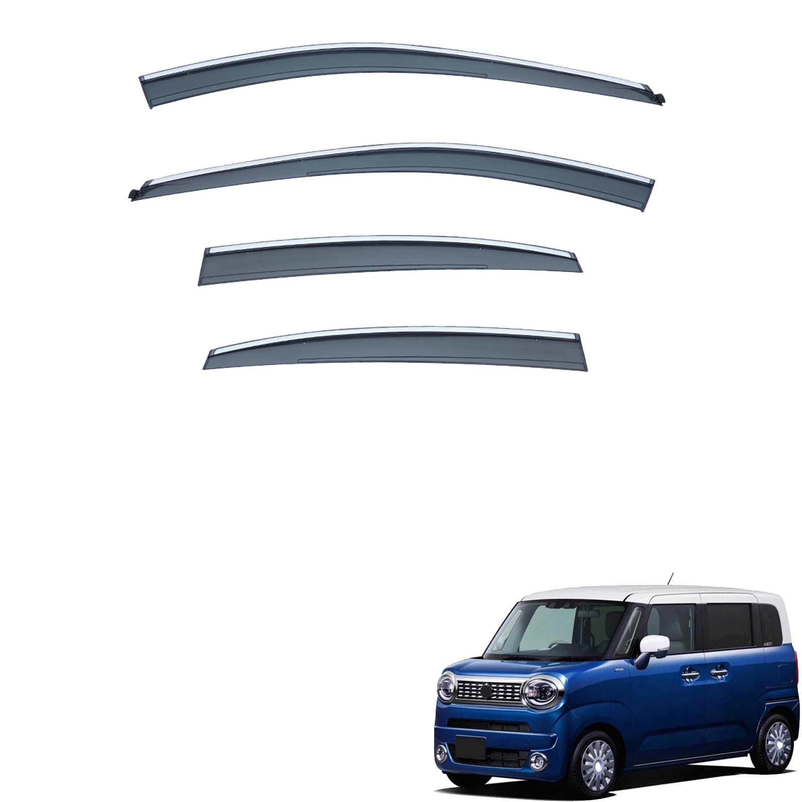 に適用 スズキワゴンRスマイルMX81S/91S型 2021年9月~ 車用サイドバイザー カーパーツ 専用ドアバイザー 車種専用設計 スモーク サンバイザー ウィンドウ 雨避け 雨よけ 日避け 日除け 日よけ 車用 社外品【4枚 】｜ハッピーラッキーショップ 8,359円