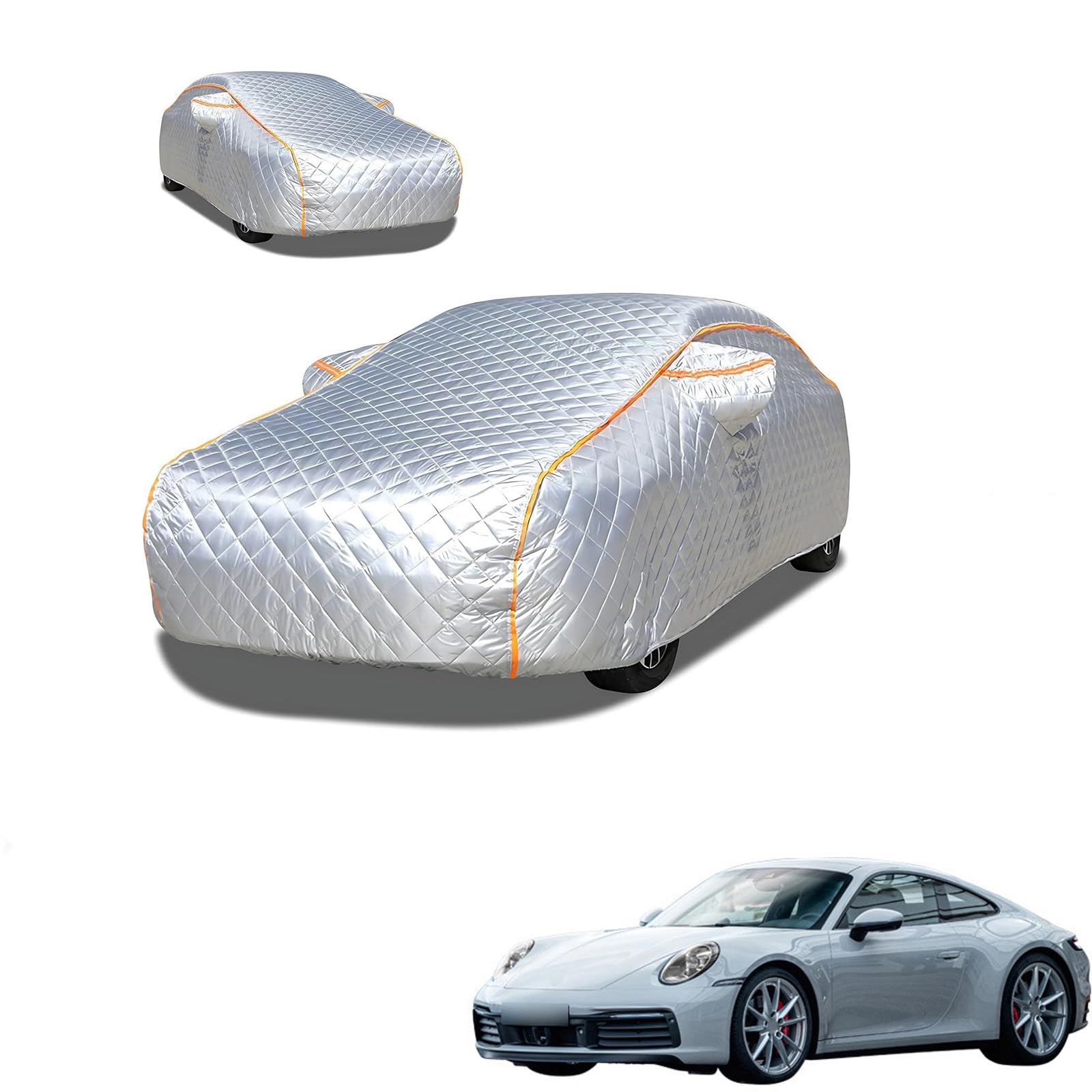 ポルシェ 911 2019年7月?現行 専用 極厚5層構造 車カバー 雹対策 ボディカバー 裏起毛 防水 撥水 防雪 紫外線対策 自動車カバー 凍結防止 黄砂 PM2.5 対策 四季対応 屋外 屋内 傷防止 丈夫 収納袋付き｜ハッピーラッキーショップ
