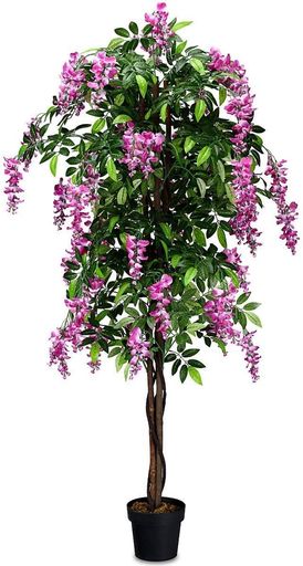 TANGKULA 人工 観葉植物 180cm 大型 フェイクグリーン フェイク 人工樹木 フェイク植物 インテリア 室内 屋外 水やり不要 枯れない 美しい造花ツリー きれい 素敵 ご自宅やオフィスに最適｜HappyMasaya