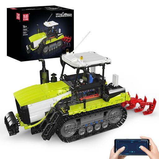 Mould King 17093 クローラートラクター ビルディングブロック (1357ピース) 大人向け 精密モデル 組み立てキット 農業機械 DIY 模型 ギフトにも コレクションに最適|HappyMasaya