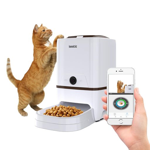 Iseebiz 自動給餌器 猫 犬 自動餌やり機 ペット 1日6食 定時定量 5L大容量 2way給電 餌やり機 スマホ遠隔操作 アプリ対応 給餌器 カメラ付き ペットフィーダー タイマー式 音声録音 お手入れ簡&hellip;｜HappyMasaya 10,436円