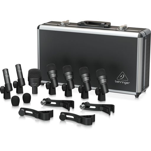 Behringer ドラムマイクセット 7本セット ラージダイアフラムダイナミックマイク/パーカッションマイク/オーバーヘッド用ステレオマッチドコンデンサーマイク キャリングケース マイクス…|HappyMasaya