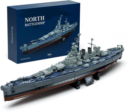 Nifeliz NORTH 戦艦ブロックおもちゃ、大人向けコレクタブルモデルオモチャ 玩具、軍事愛好家のための誕生日プレゼント、家庭やオフィスの装飾に適(1701 ピース)｜Happy night Rainbow