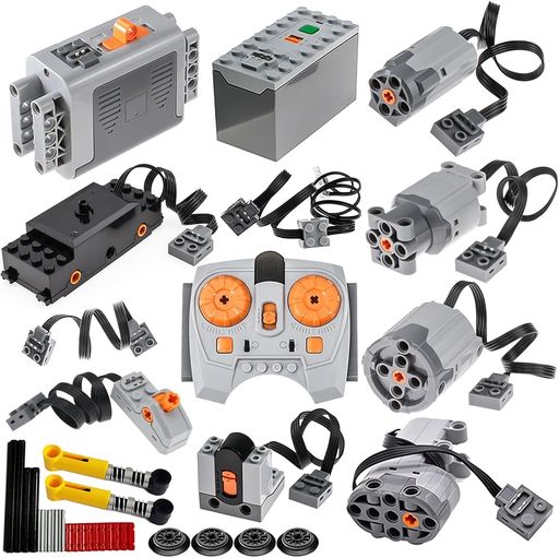 32個のパワーファンクションキットセット、意味有りげブランド名M/L/XL/サーボトレインモーターセットテクニックパーツと取り替えっこ性あり、IR受信システム、自然調整能力のあるなす早さリモートコントロール、AA/AAA…