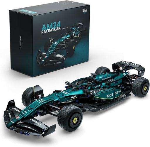 Nifeliz AM24 F1 ブロックおもちゃ、1:8スケール大人向けコレクタブルモデルオモチャ 玩具、 誕生日プレゼント家庭やオフィスの装飾に適(2,351 ピース)|Happy night Rainbow