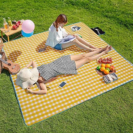 レジャーシート６個 楽天市場】XJDOR レジャーシート厚手 イエロー 200x200CM 6-8人用 防湿