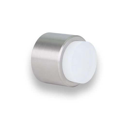 壁用接着剤ドアストッパー|28x28mm|ホワイトラバー|ステンレス鋼|マット仕上げ|素晴らしい接着|100%機能|Mod。I-198/28|EVIハードウェア