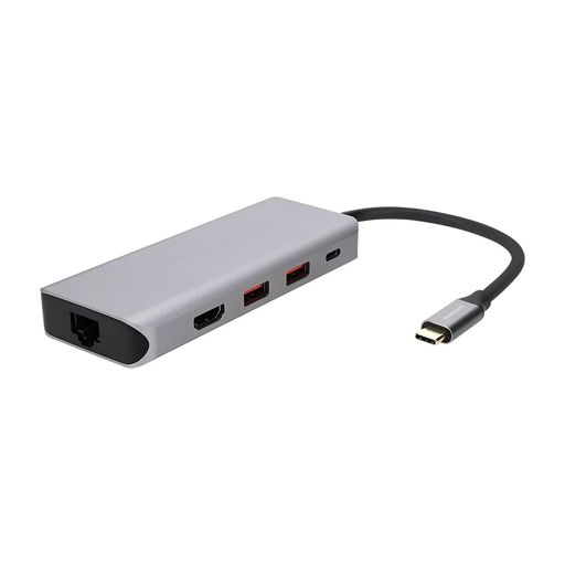 オウルテックUSB10Gbps対応HDMI/LAN/USBType-Ax2/USBType-C5in1USBType-CマルチポートアダプタシルバーOWL-DSU31A2HLC-SV