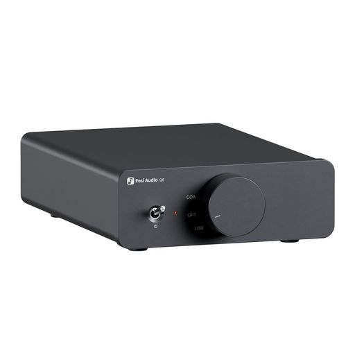 FosiAudioQ6ミニデスクトップDAC、USBCデジタル-アナログオーディオコンバーター、ホームステレオアンプおよびヘッドフォンアンプ用光/同軸入力RCA出力/Sub-Out32ビット/768kHzDSD512