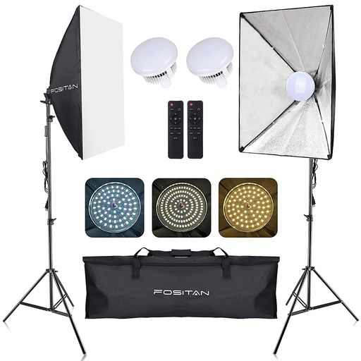 楽天市場】三色LEDソフトボックスFOSITAN三色2800K~5700K白
