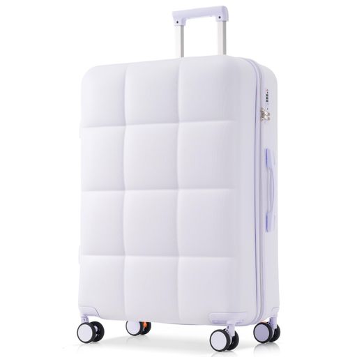【旅行バッグ・Lサイズ・ライトパープル】OSJキャリーバッグキャリーケースL大いさ大型超軽さチャック式TSA鍵を掛ける申し受ける引っ掛かり役立つこと付き添い人360度回転させる旅する格好のいい一般受け色 バッグ・小物・ブランド雑貨-バッグ