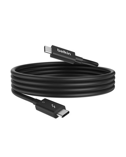 BelkinThunderbolt5ケーブルUSB-CUSB4120Gbps240W高速データ転送4K/540Hz対応高耐久iPhone16/MacBookやiMac、Windows/iPadPro対応USB-IF認証1m