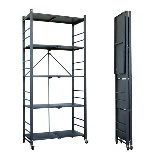 楽天市場】Amazonベーシック 5段スチールラック キャスター付き 耐荷重