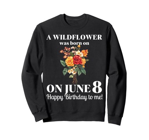 6月誕生花バラとスイカズラ6月8日誕生日トレーナー