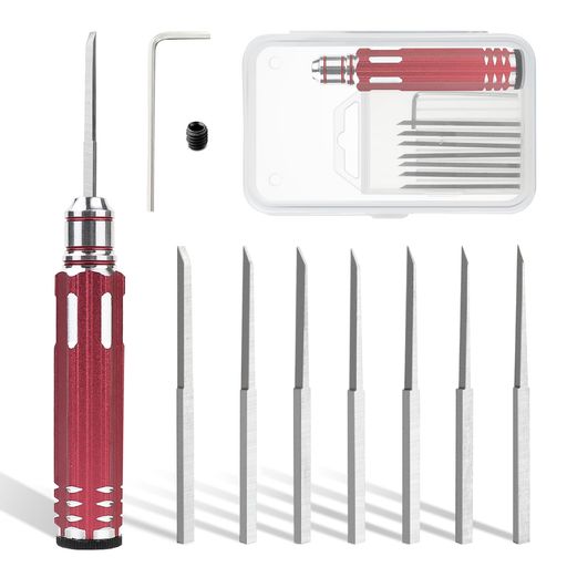 楽天市場】Vlookeeスジボリタガネ7つ刃セットガンプラミニ四駆