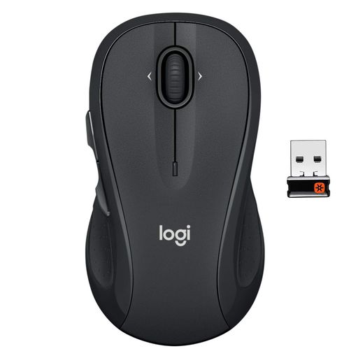 LogitechM510無線電話二十日鼠、USBユニファイニングレシーバー付き添い人万覚え帳マイコンとマイコン用二十日鼠放送番組能力のあるな名取り草-黒鉛。