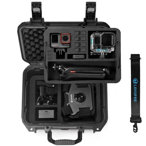 LekufeeInsta360AcePro2防水ハードケース、Insta360AcePro/Insta360Ace防水アクションカメラおよびその他のアクセサリーに対応(ケースのみ)(ショルダーストラップ付き)