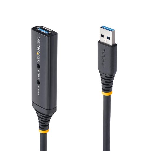 StarTech.com USBケーブル/USB 3.0(5Gbps)/5m/アクティブタイプ/Type-A - Type-A/オス - メス/ACアダプター付属/ブラック/USB 延長コード/リピーター ロング エクステンダー ケーブル｜Happy night Rainbow