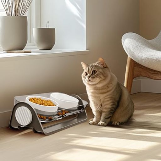 ペット　フードトレー　餌入れ　レジン Amazon | Topzoo 猫 餌入れ 犬 食器 トレー形スタンド付き 食べ