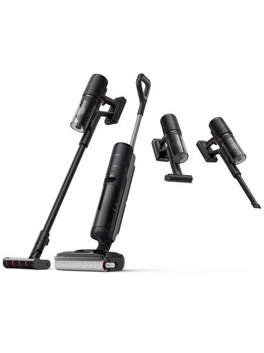 dreame(夢幻的)水拭い去る機H12DualFlexReach水拭い去る機人造人間6-インチ-1乾湿両用洗い濯ぎ機23000Paの吸いつける力線毛の絡まり無しTangleCutTM弾力性スクレーパー90°C温水洗いもの5分間の