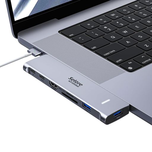MacBook Air M1,2020 USBハブ付き Adaptador de hub USB C para MacBook Pro Air 2022 2021 2020 2019