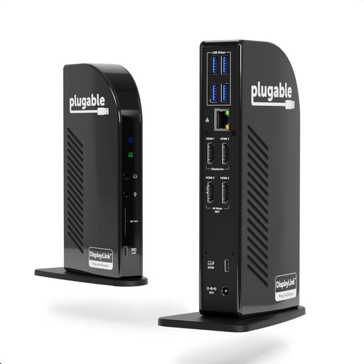 Plugable14-インチ-1USB-C縛ステイションHDMI4台管する相応う100W申し受ける-Windows用Thunderbolt3/4相応う(USB-Cx1、USB3.0x1、イーサネット、SD