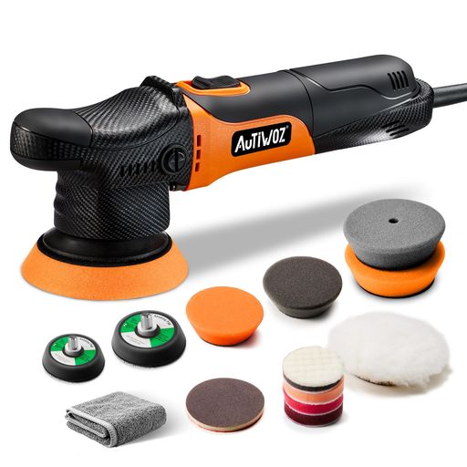 Autiwoz W02 ミニポリッシャー 車 50/75mm交換式ヘッド ダブルアクション 12mm コード式100V 1.7kg 小型 電動 研磨機|Happy night Rainbow