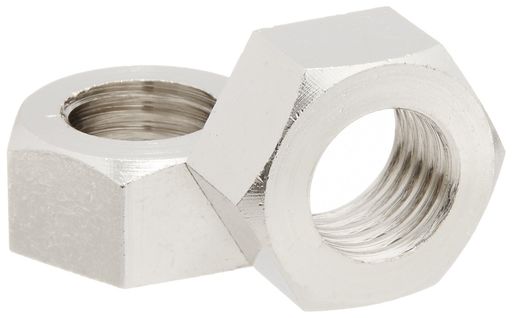 TRUSCO(トラスコ)六角ナット1種真鍮ニッケルM20x2.52個入B93-0020x10PK【ケース販売】