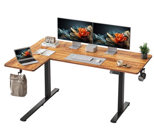 YIHAYO 昇降デスク L字デスク 幅150cm 奥行100cm 電動 スタンディングデスク 昇降式デスク 高さメモリー機能 ゲーミングデスク 静音 収納フック付き 組み立て簡単 パソコンデスク ブラックフ&hellip;｜Happy night Rainbow