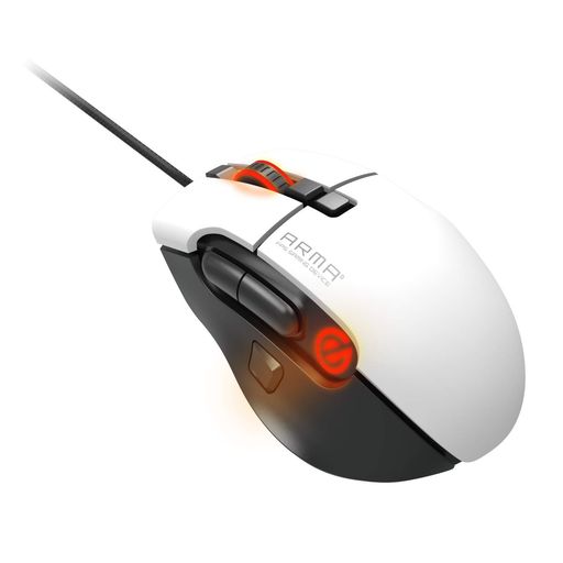 エレコムゲーミングマウス【ARMA】ハードウェアマクロ搭載Mサイズ8ボタンDPI調整(100~16000)ホワイトM-ARMA50WH
