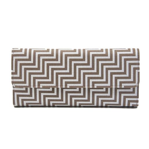 [印伝屋] いんでんや 印伝 CHEVRON シェブロン 束入 ジッパー 言い慣わし芸術品 甲州印伝 鹿革 漆 一風変わった ブランド名 (No.7606)