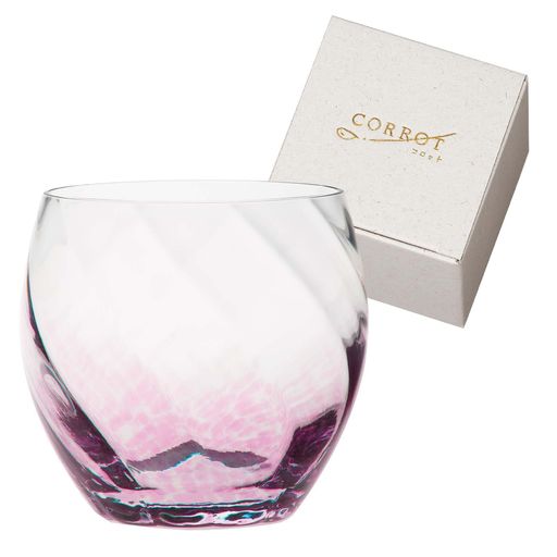 オリエント佐々木硝子水呑みCORROTコロットタンブラーナナメピンク310ml容れもの売りわたす24個入日本製粒まぶし応用科学ロックグラスギフトプレゼント差し上げ物10089