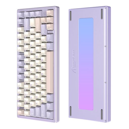 ATTACKSHARKxFREEWOLFX75ゲーミングキーボードアルミニウム合金6063(国際認証)CNC75%81キー晶霊軸リニアホットスワップ対応3モード2.4G/bluetooth/有線接続GASKET構造VIA