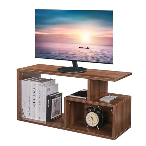 VECELOテレビ台テレビボードローボード24-32型幅73.2*奥行き29*高さ36.6cm24型26型32型収納棚付きオープン組み立て簡単おしゃれ多用途コンパクトブラウン