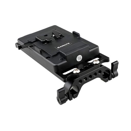 CAMVATEV-マウントバッテリー用電源プレートVロック電源スプリッタ15mmロッドクランプ付DSLRシステム用