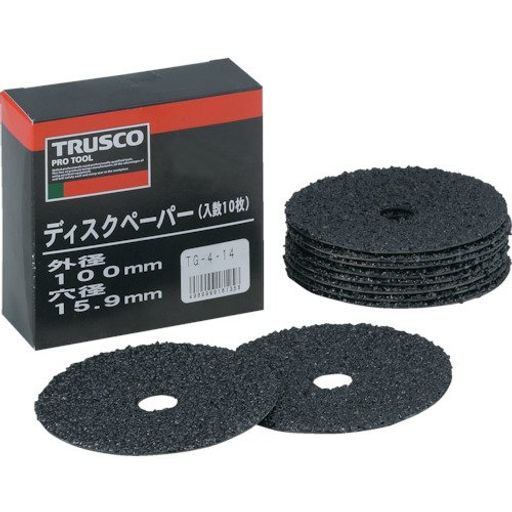 TRUSCO(トラスコ)ディスクペーパー4型Φ100X15.9#16(10枚入)TG4-16x20箱【ケース販売】