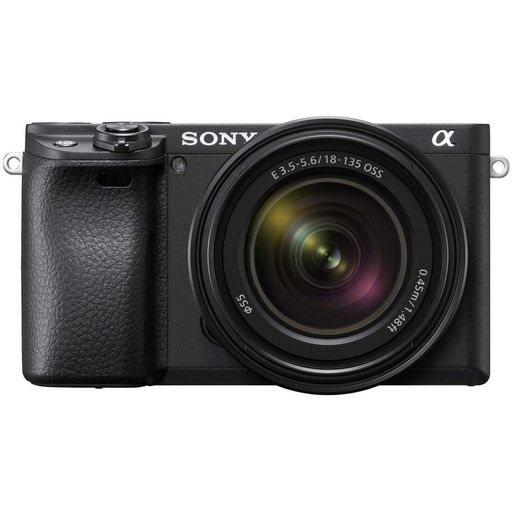 SONY(ソニー)APS-C鏡鑑受け答え一眼写真機α6400高倍率望遠レンズ一揃いの道具(同梱水晶体:SEL18135)黒いことILCE-6400M