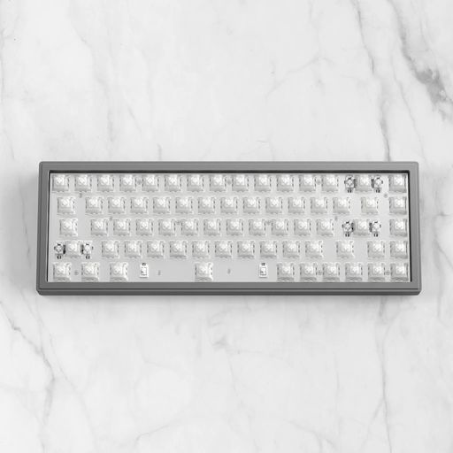 DrunkDeerG65ラピッドトリガーメカニカルキーボード磁気スイッチアルミニウムケースUSB有線TKLコンパクト82キーRGBキーキャップなし、スペースグレー
