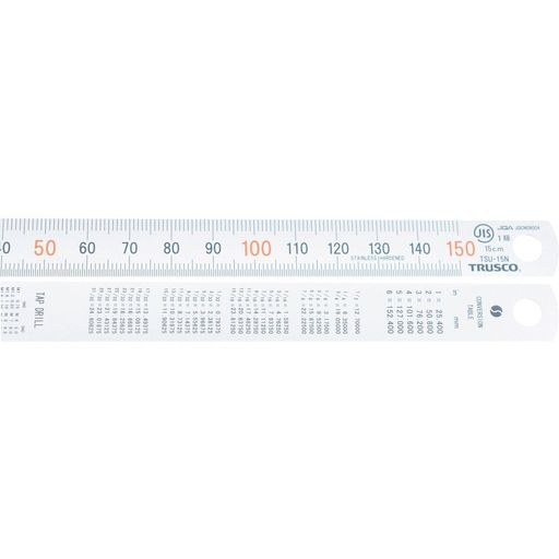 TRUSCO(トラスコ) 直尺30糎 TSU-30N【50本入り口・入口入れもの売りわたす】 しろがね色
