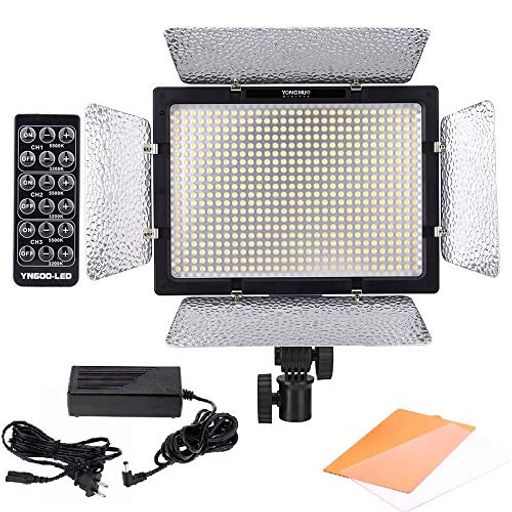 Yongnuo600LED映像媒体点火装置600球のLEDを積み上げる写真機\u0026テレビカメラ用ACワット数アダプタ付き添い人